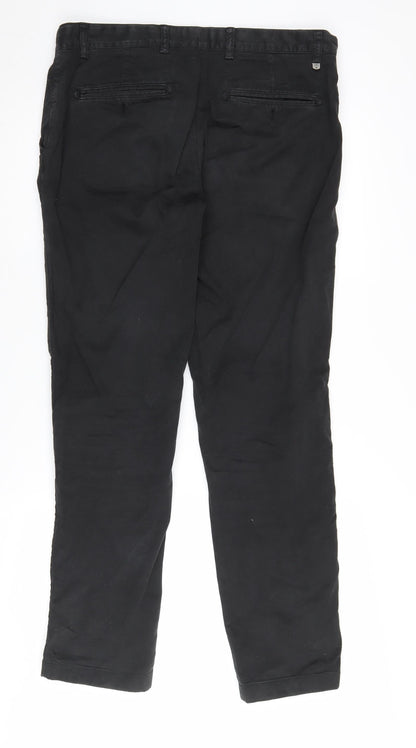 Spoke Men's Black Chino Trousers Size 33 Regular