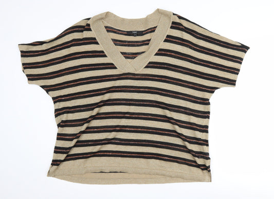 Next Women's Multicoloured XL V-Neck Pullover Jumper