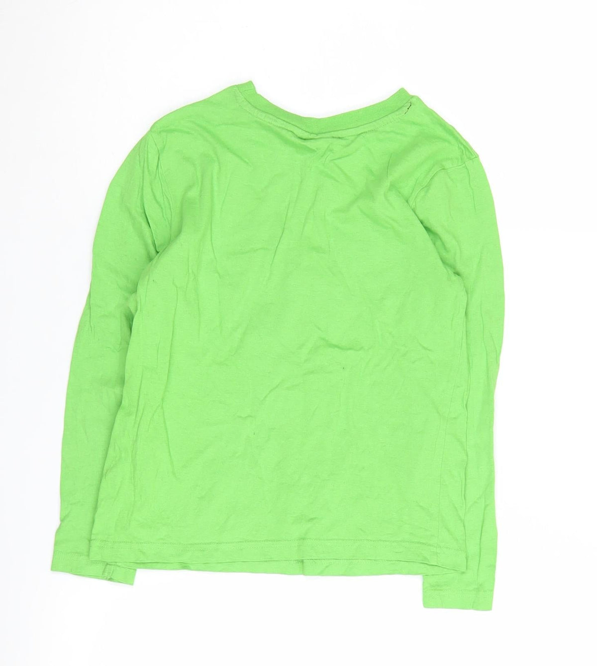 Back view of Xbox boys’ green graphic long sleeve t-shirt 8-9 years