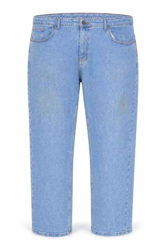 Cotton Works Denim Men’s Blue Straight Jeans, Size 44