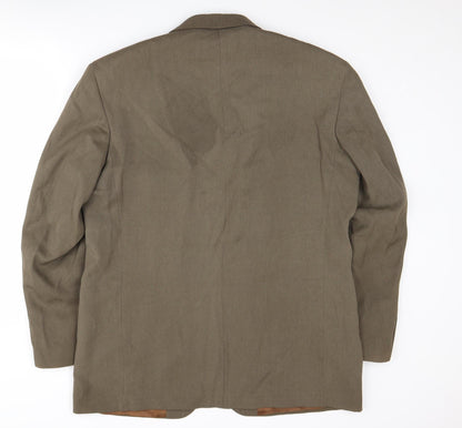 Back view of Principles Men's Brown Blazer 42R Single-Breasted Classic