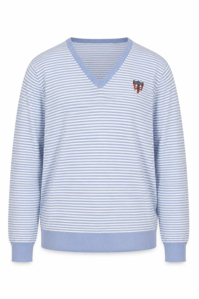 Polo Jeans Ralph Lauren Men's Blue Striped Pullover L