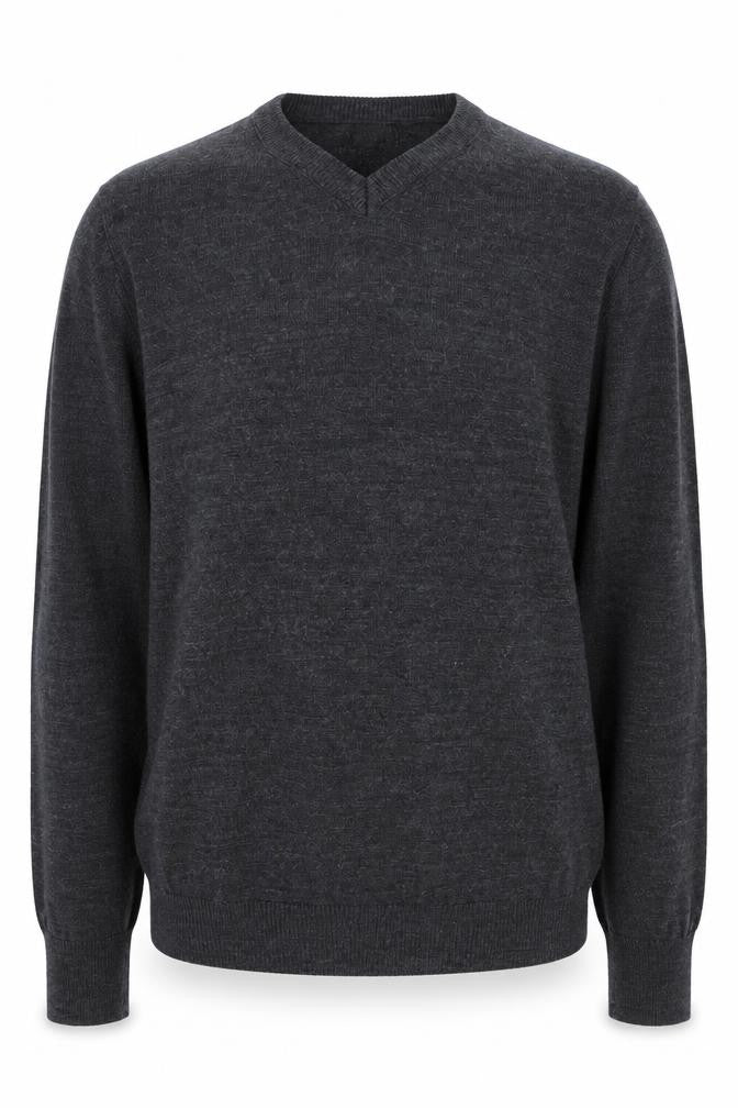 Gerekli Men's Black V-Neck Pullover Jumper L