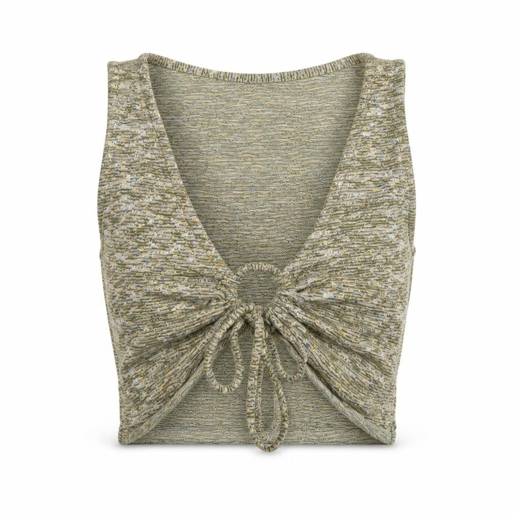 Pull & Bear Women's Multicoloured Cropped Tank Top