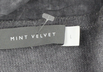 Mint Velvet Women's Grey V-Neck Pullover Jumper L