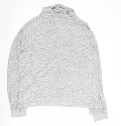 Gap Women's Grey Mock Neck Pullover Jumper M