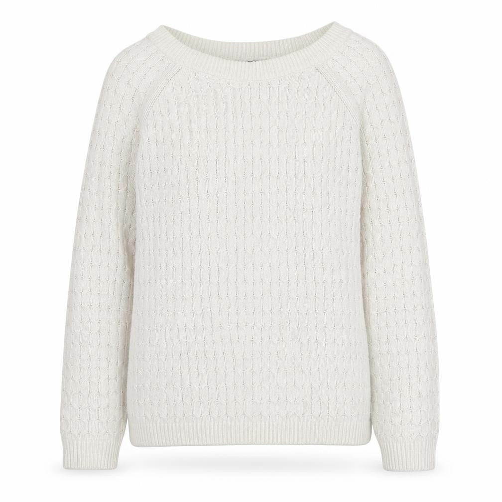 Old Navy Women's Ivory Cable-Knit Pullover Jumper, M