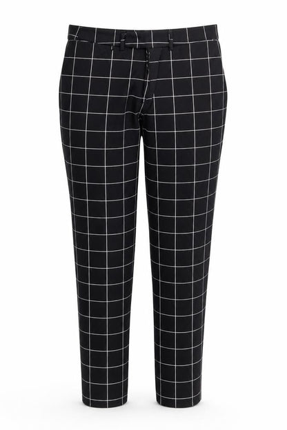 Zac & Rachel Black Check Women's Trousers, Size 10
