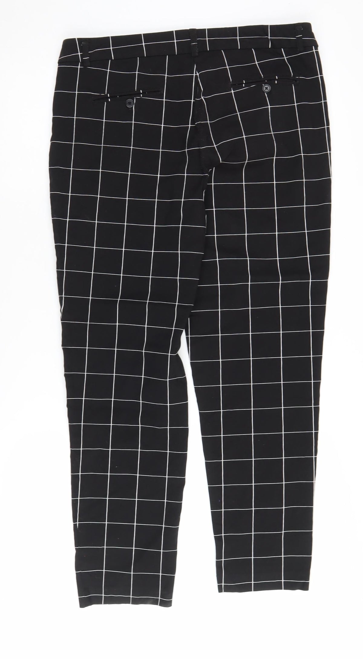 Zac & Rachel Black Check Women's Trousers, Size 10