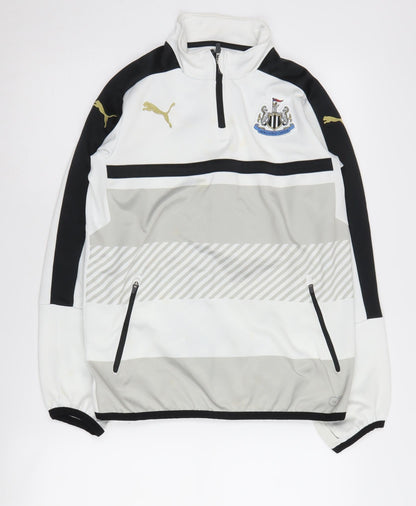 Additional front view of Puma boys’' white & black football pullover -, size 14