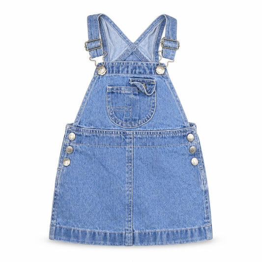 Arizona Girls Blue Denim Pinafore Dress, Size 2 Years