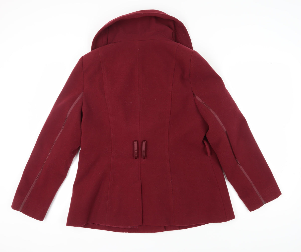 Marks & Spencer Women's Red Wool Mid-Length Coat