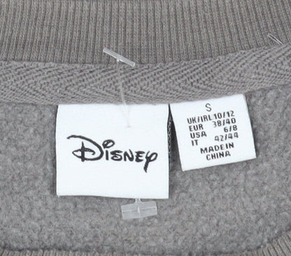 Preloved Disney Women's Grey Pullover Sweatshirt Size S - Detail