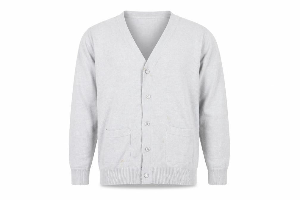 Cotton Traders Men's Grey Cardigan, Size L, V-Neck