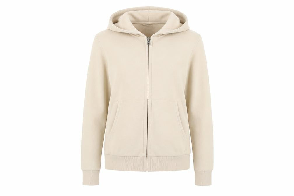 H&M Women's Beige XS Full Zip Hoodie with Hood