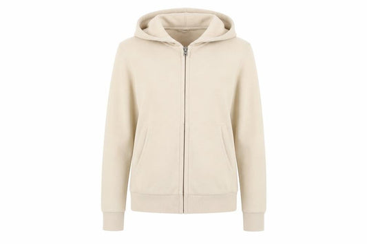 H&M Women's Beige XS Full Zip Hoodie with Hood