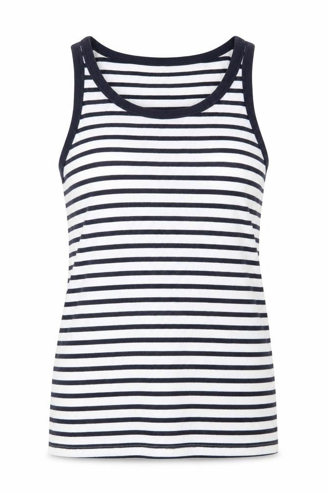 GAP Women's Navy Striped Tank Top, Size L Petite