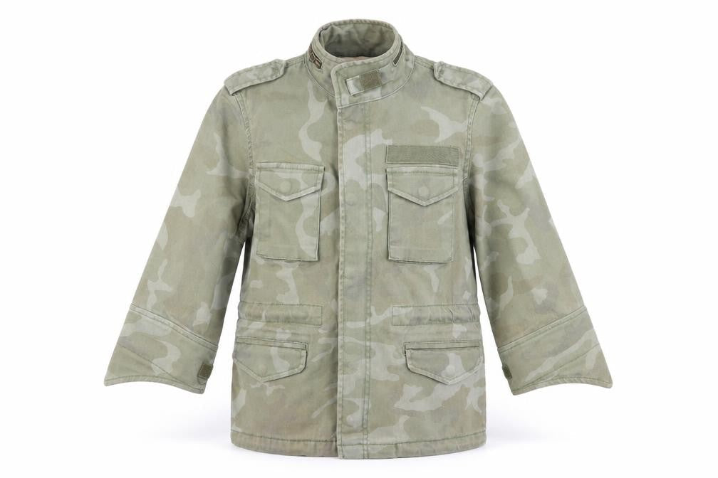 Zara Women's Green Camouflage Military Jacket M