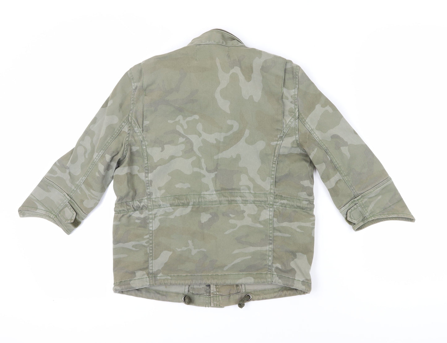 Zara Women's Green Camouflage Military Jacket M