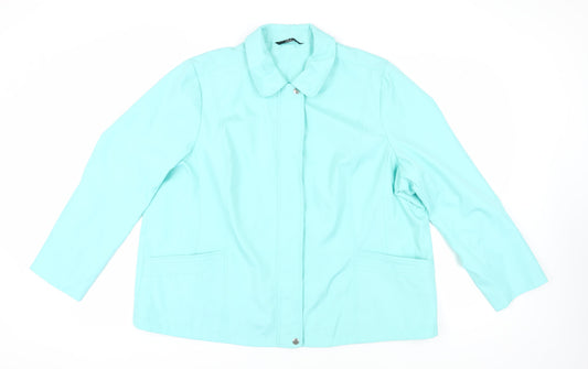 Bm Collection Women's Blue XL Zip Jacket