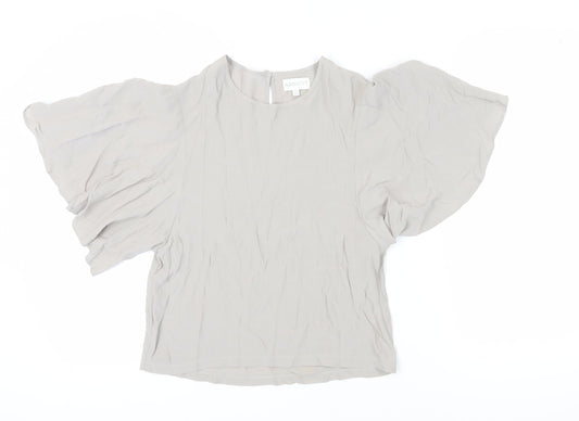 Apricot Women's Beige Viscose Tunic Blouse UK 8