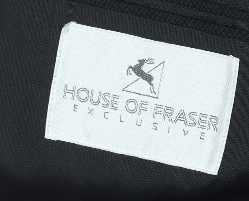 House of Fraser Men's Black Tuxedo Blazer, Size 46R, Classic Style