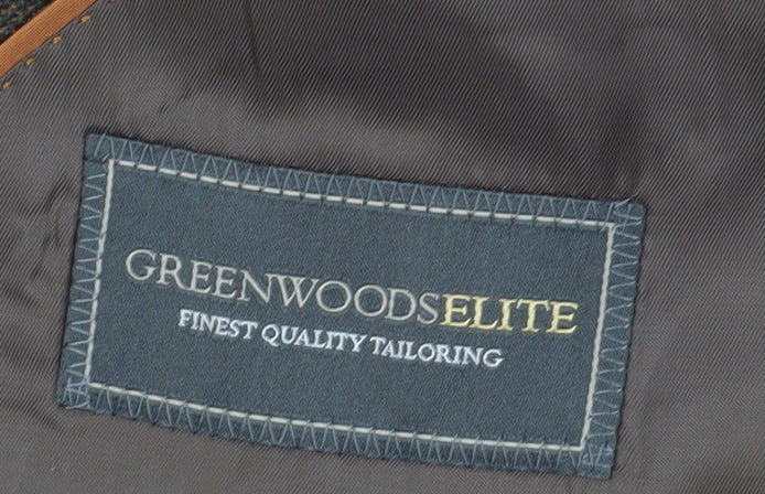 Greenwoods Elite Men's Brown Plaid Blazer Size 46R