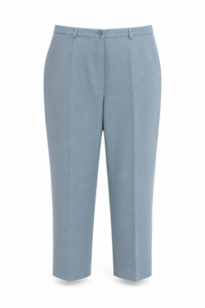 EWM Women's Blue Chino Trousers, Size 18, Herringbone