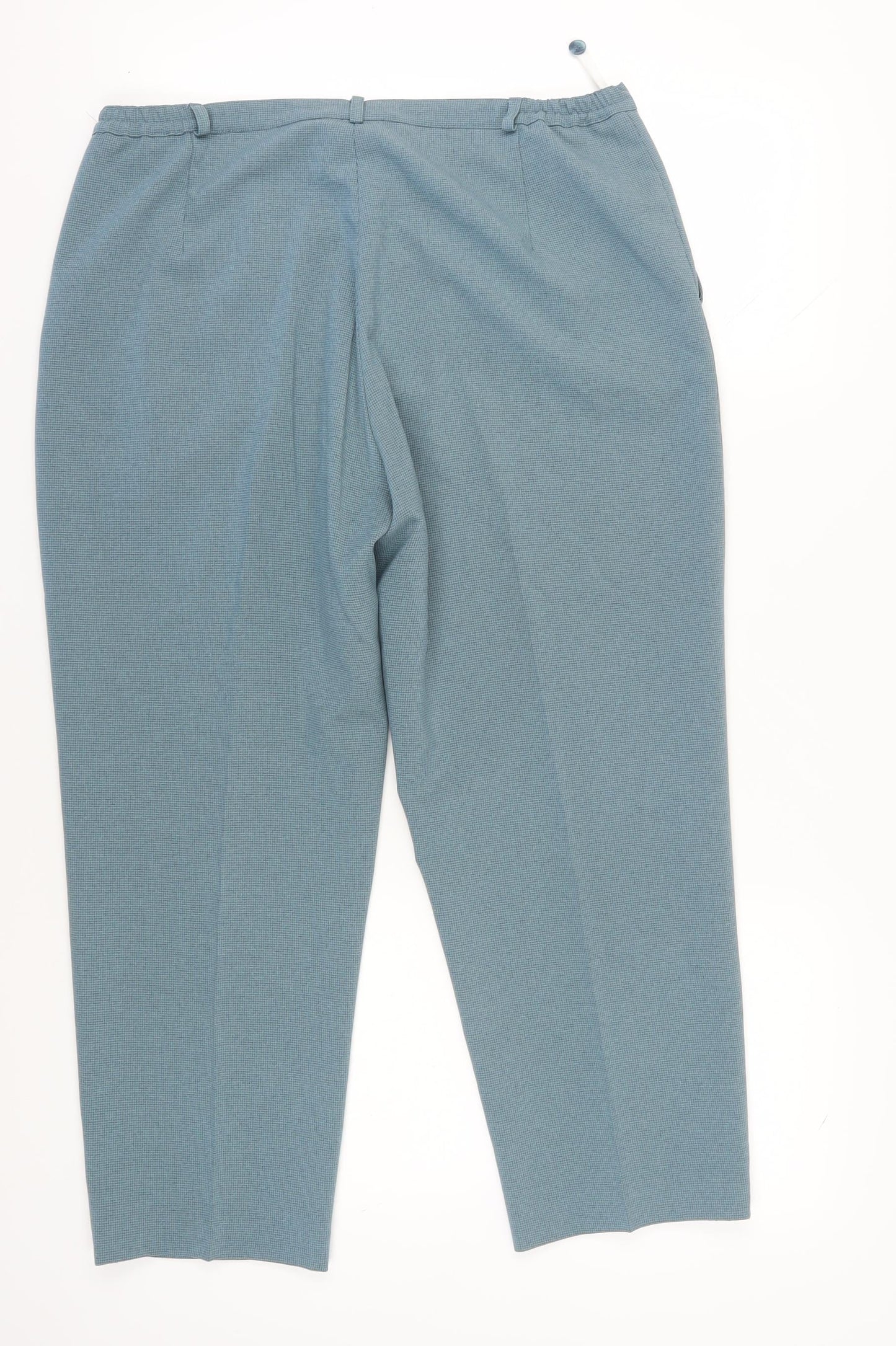 EWM Women's Blue Chino Trousers, Size 18, Herringbone