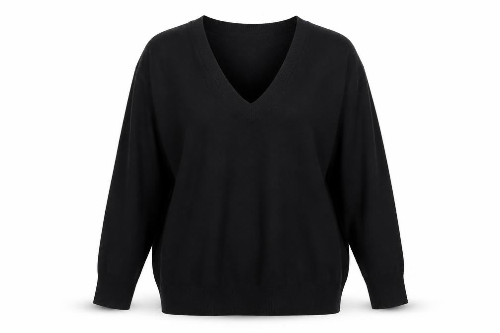 GAP Women's Black XL Pullover V-Neck Jumper