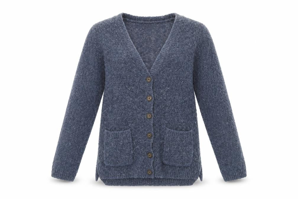 Next Blue Cardigan for Girls, Size 7, Winter Warmth