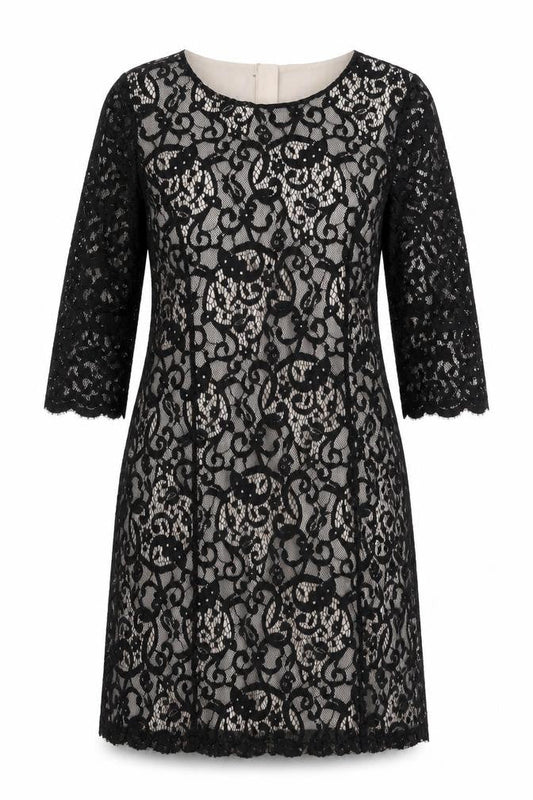 H&M Women's Black Lace Sheath Dress, Size 8, Party/Cocktail