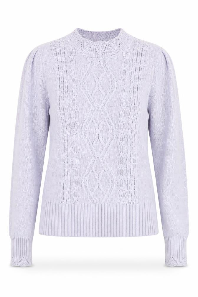 Oasis Women's Purple Cable-Knit Pullover Jumper S
