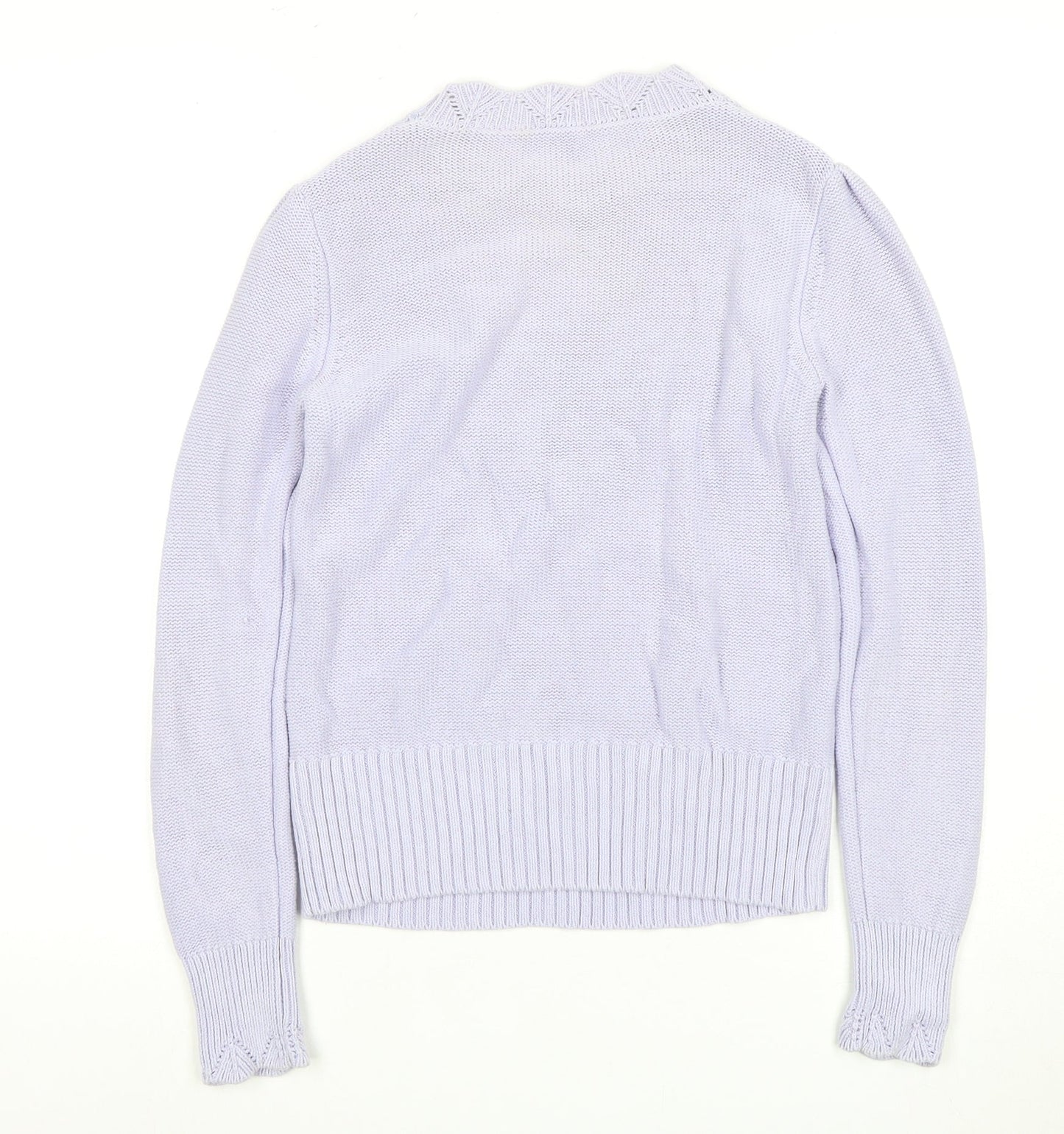 Oasis Women's Purple Cable-Knit Pullover Jumper S