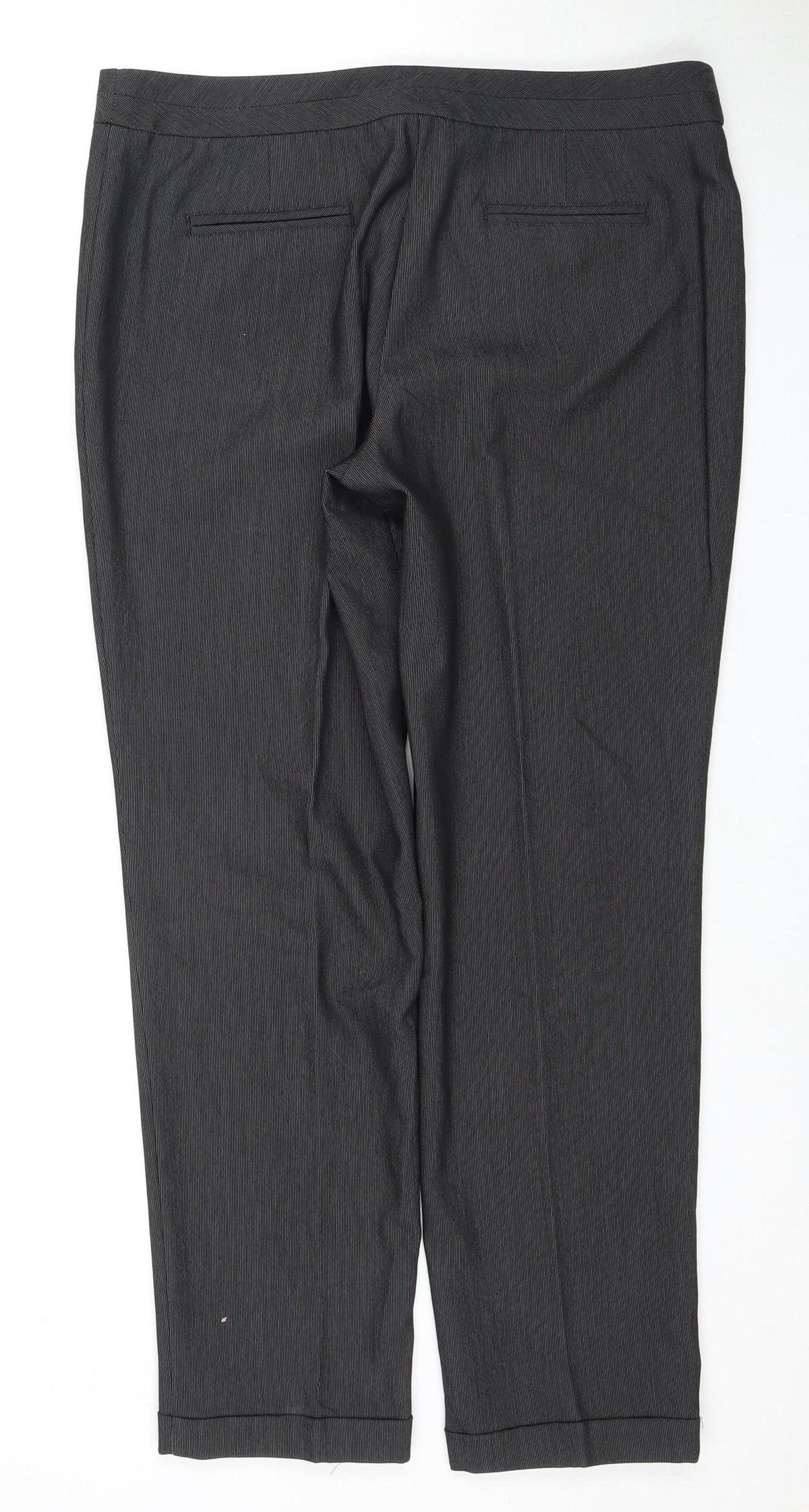 Next Women's Black Trousers - Size 14, Mid-Rise