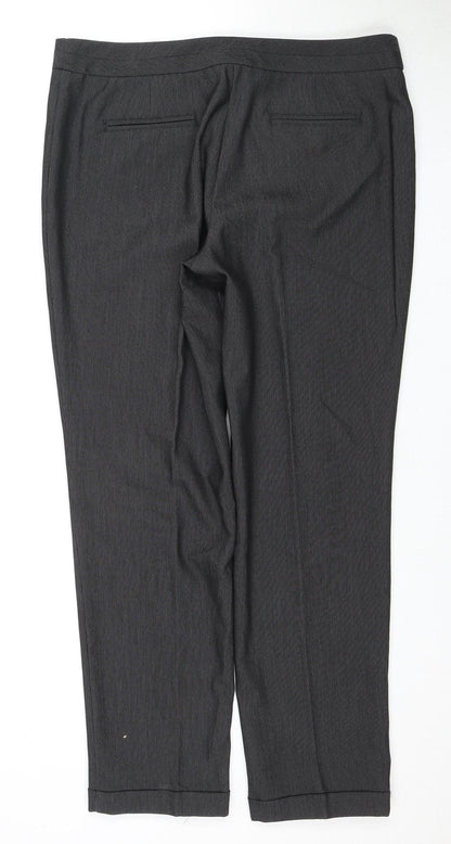 Next Women's Black Trousers - Size 14, Mid-Rise