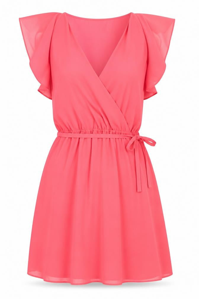 Armani Exchange Women's Pink Wrap Dress Size 2