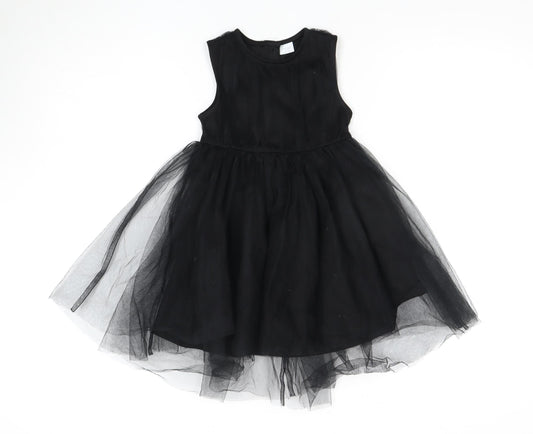 Next Girls Black Ball Gown Dress 3 Years Sleeveless Party