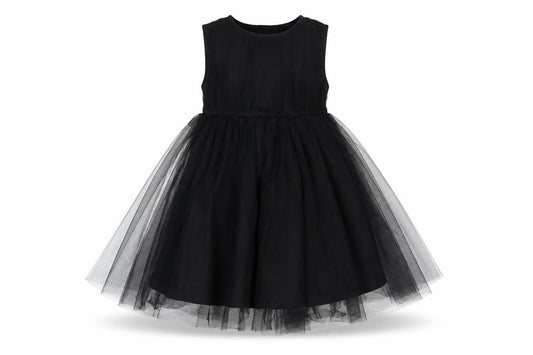 Next Girls Black Ball Gown Dress 3 Years Sleeveless Party