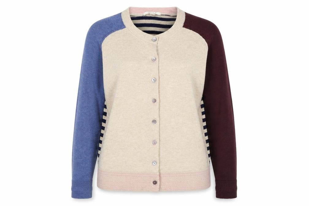 Morrissey Women's Beige Striped 14 Cardigan