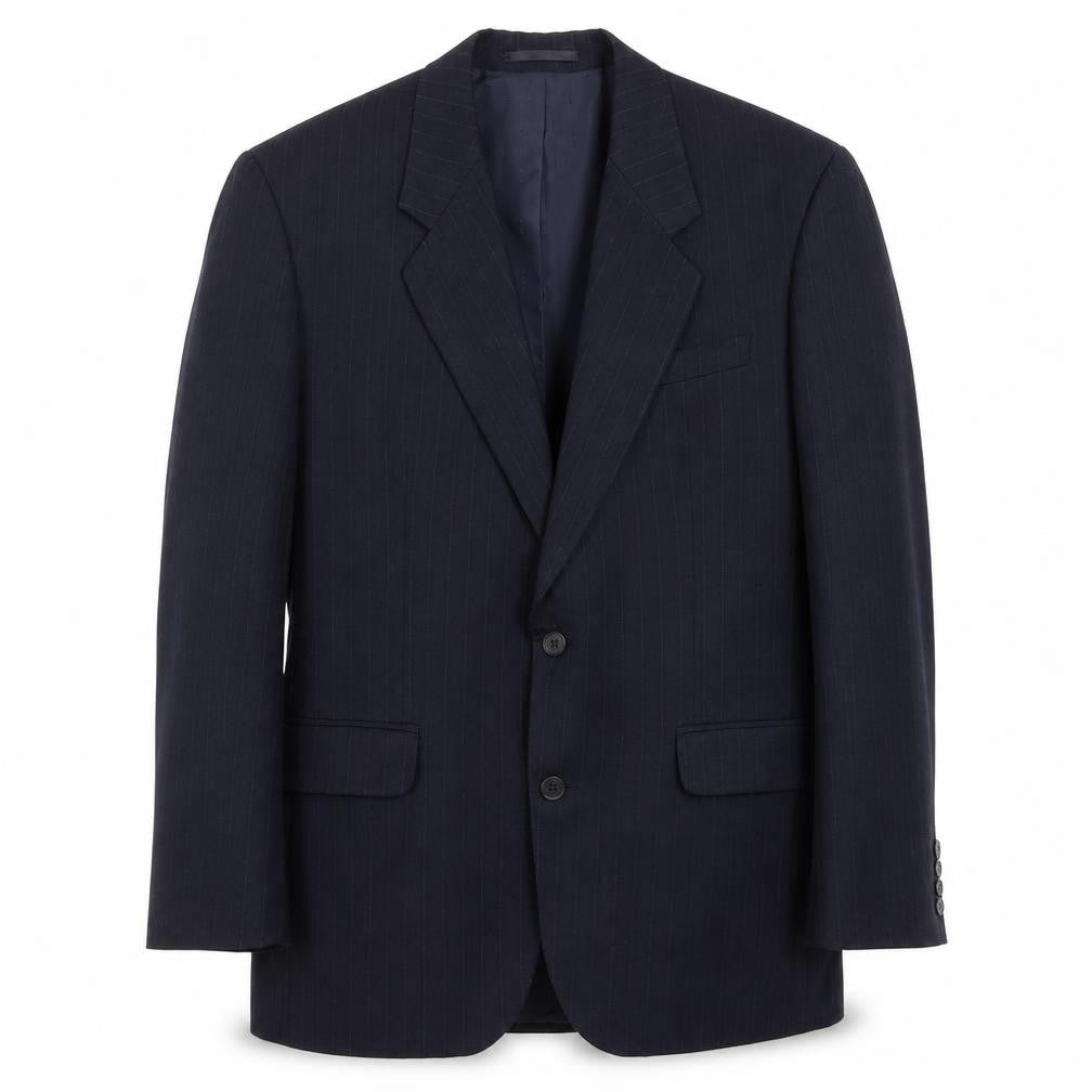 Centaur Men's Blue Wool Blazer 40 Long Two-Button Notch Lapel