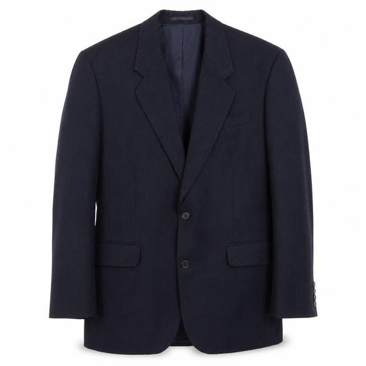 Centaur Men's Blue Wool Blazer 40 Long Two-Button Notch Lapel