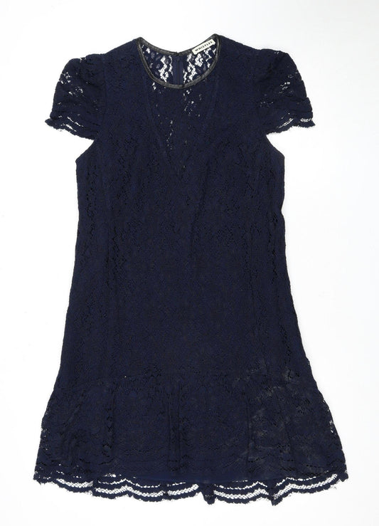 Whistles Women's Blue Lace Dress Size 10