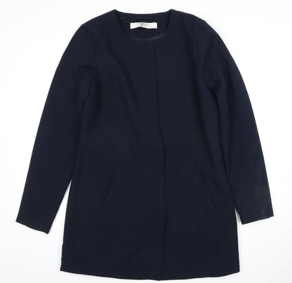 Additional front view of Jacqueline de Yong Women's Blue Long Coat -, size M