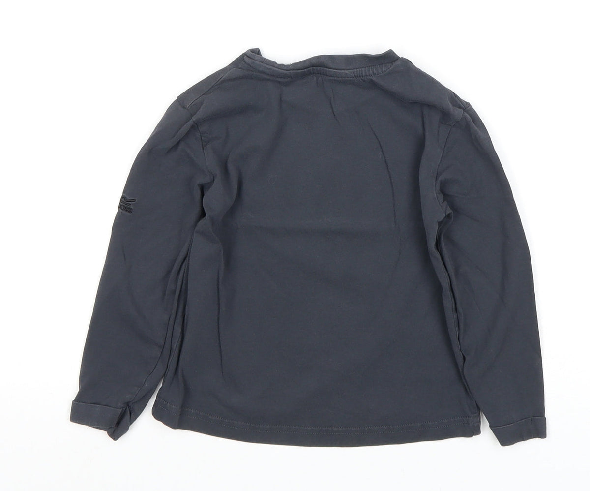Regatta Boys Black Graphic Long Sleeve T-Shirt 3-4 Years
