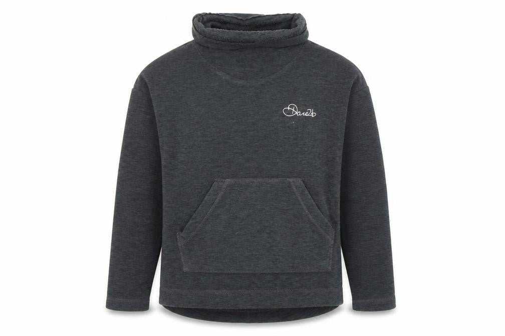 Dare 2B Boys Grey High Neck Pullover Sweatshirt with Logo