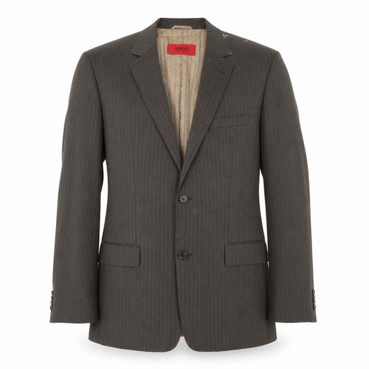 Hugo Boss Men's Brown Striped Blazer, Size 40
