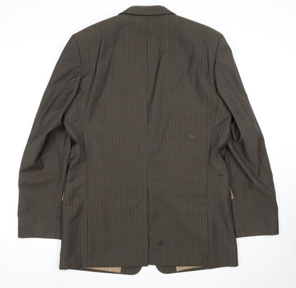Hugo Boss Men's Brown Striped Blazer, Size 40