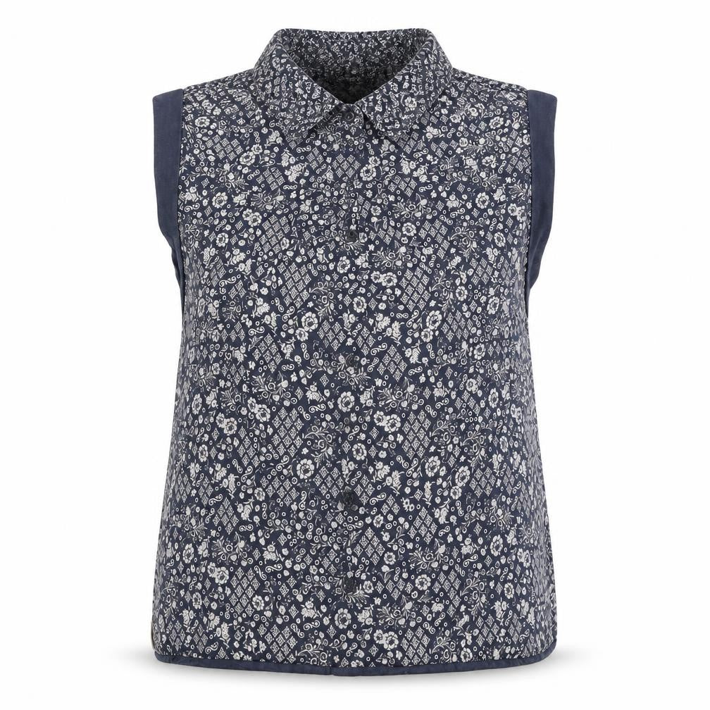 SoulCal & Co Women's Blue Floral Button-Up Top, Size 10