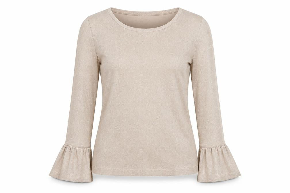 J.Crew Beige Women's Blouse XS Flared Sleeve